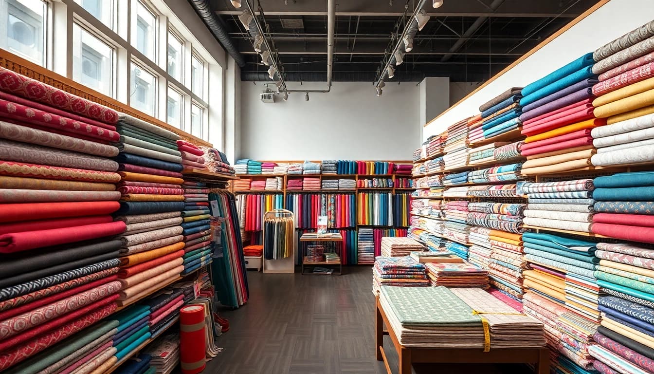 Bekijk de stoffen winkel online met kleurrijke stoffen en accessoires voor creatief gebruik.