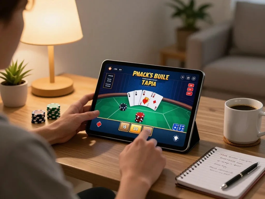 Engage with 88xeng while strategizing online poker in a cozy home setting.
