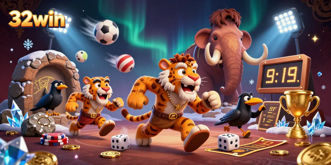 Engage in exhilarating gameplay at 32win with vivid prehistoric casino elements and dynamic sports visuals.