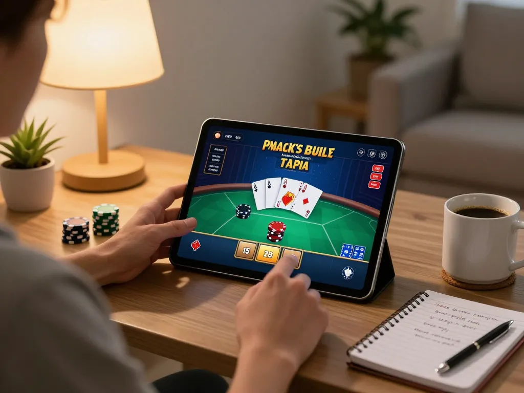 Engage with 88xeng while strategizing online poker in a cozy home setting.