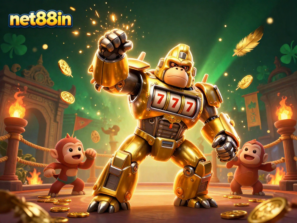 Experience the thrill of net88in with an explosive casino adventure in this vibrant illustration.