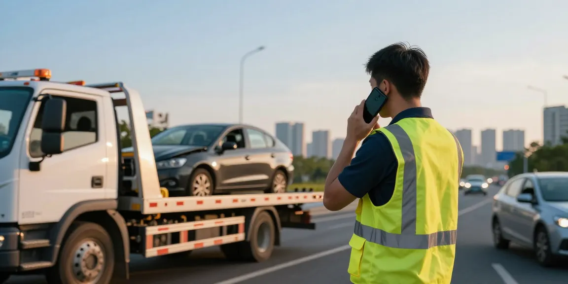 evakuatori evakuatori tbilisi roadside assistance with a towing operator helping a client in distress
