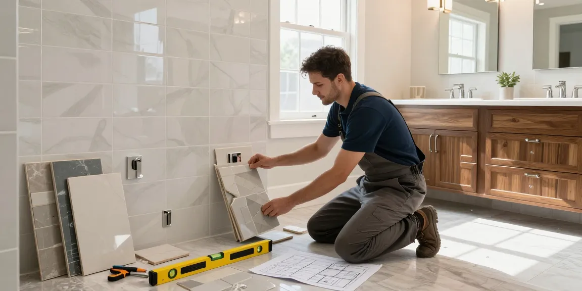 Transform your space with an Oakville bathroom renovation featuring elegant tiles and modern fixtures.