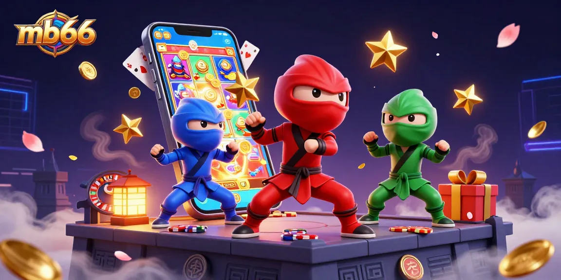 Enhance your gaming experience with mb66, featuring colorful slot games and dynamic chameleon ninjas.