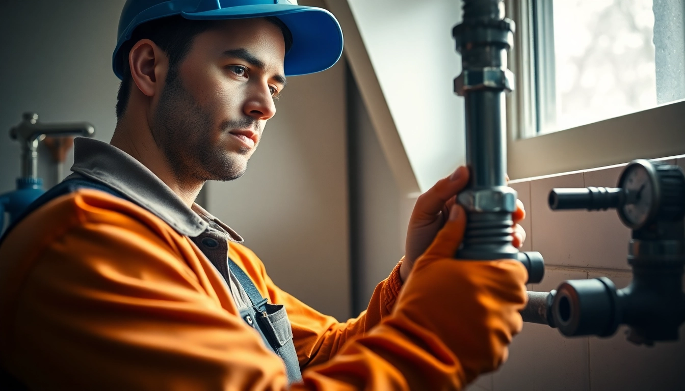 Professional plumber addressing a plumbing emergency in NYC, showcasing skillful repair work.