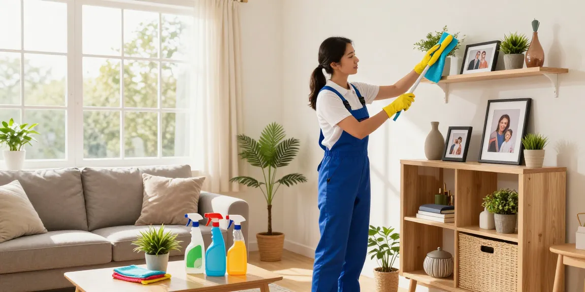 Professional cleaning services revitalizing spaces with reinigungen in a sunlit living room.