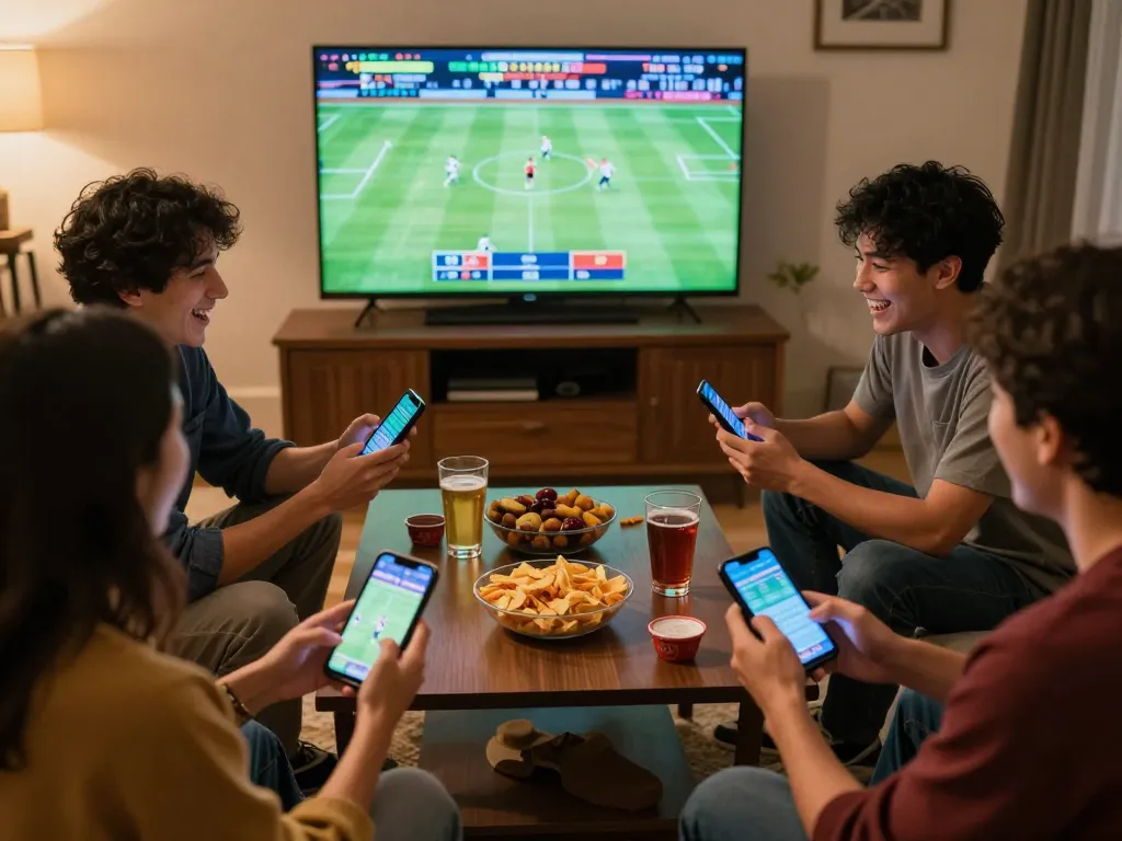 Soi keo nha cai as friends passionately place bets during a live sports betting event