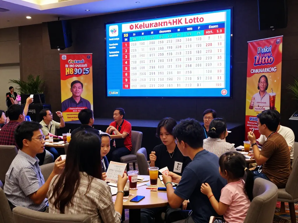 Pengumuman hasil live Keluaran HK Lotto di acara undian lotere yang penuh warna, menunjukkan kegembiraan dan keterlibatan komunitas.