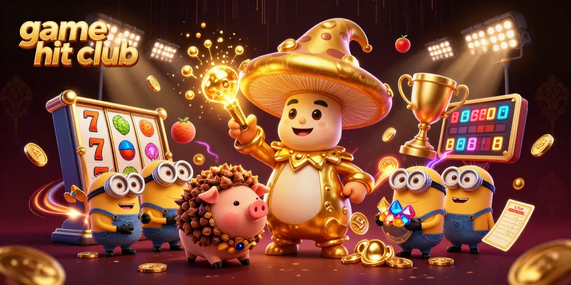 Engage with game hit club in an exciting 3D casino scene filled with gold, treasures, and dynamic elements.