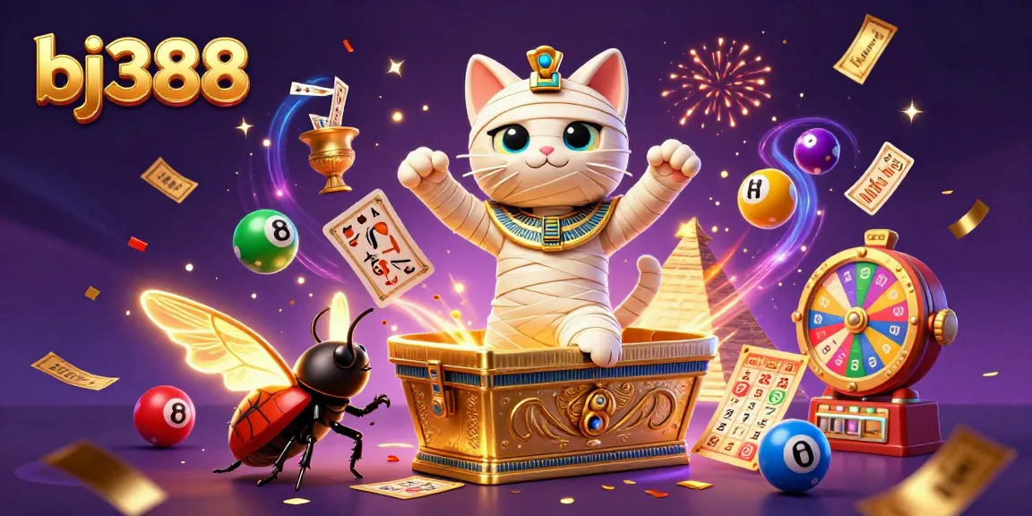 Feel the excitement at bj388's vibrant casino scene with stylish characters and immersive game elements.