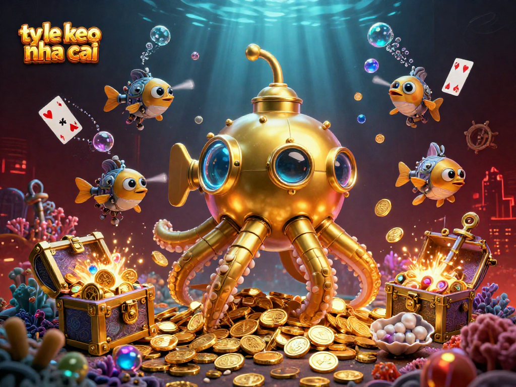 Engage in thrilling gameplay with ty le keo nha cai surrounded by a vibrant underwater casino theme.