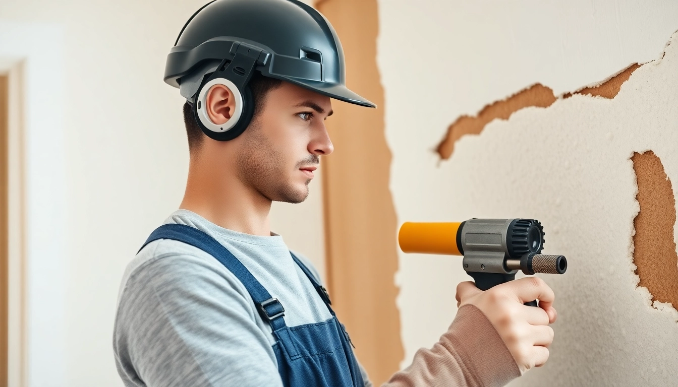 Expert spray foam removal Kent being performed in a well-lit room by a skilled contractor.