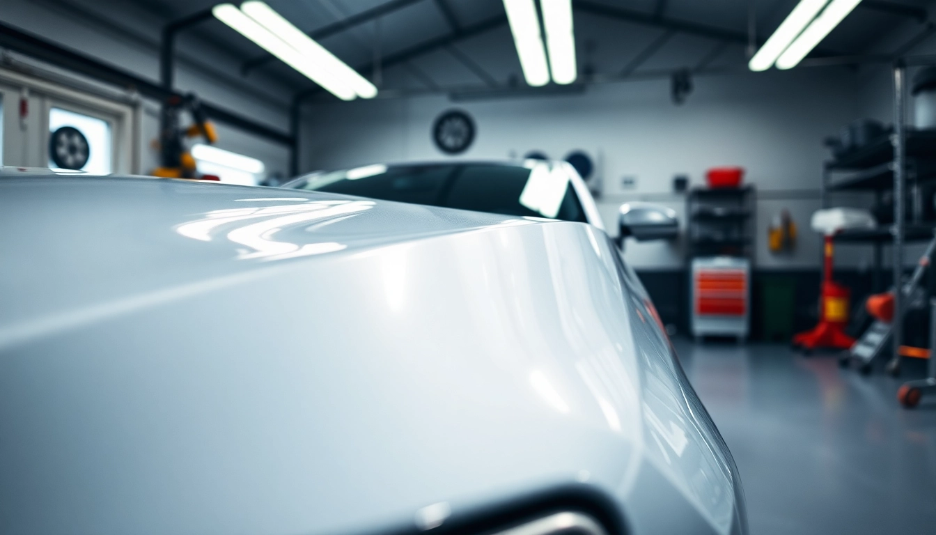 Best car detailing Chattanooga TN with shining car and organized detailing tools in a bright setting.